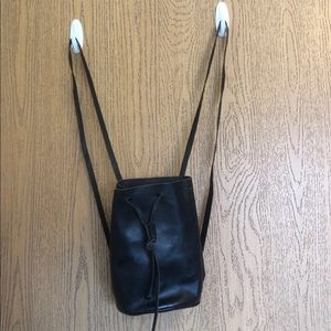 black leather brandy melville backpack